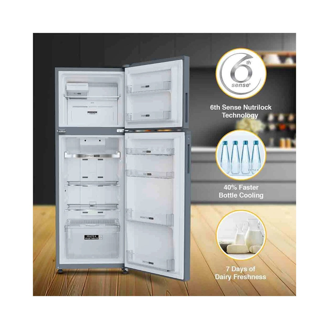 Whirlpool Intellifresh Pro 235L Double-Door Refrigerator | Up to 2x longer Vitamin Preservation | 10-in-1 Convertible Modes
