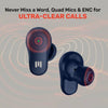 ByMuse Tenor Earbuds | ANC & ENC With Quad Mic | 60H of Playtime | Dual Pairing | BT v5.4 | Ultra Low Latency for Gaming
