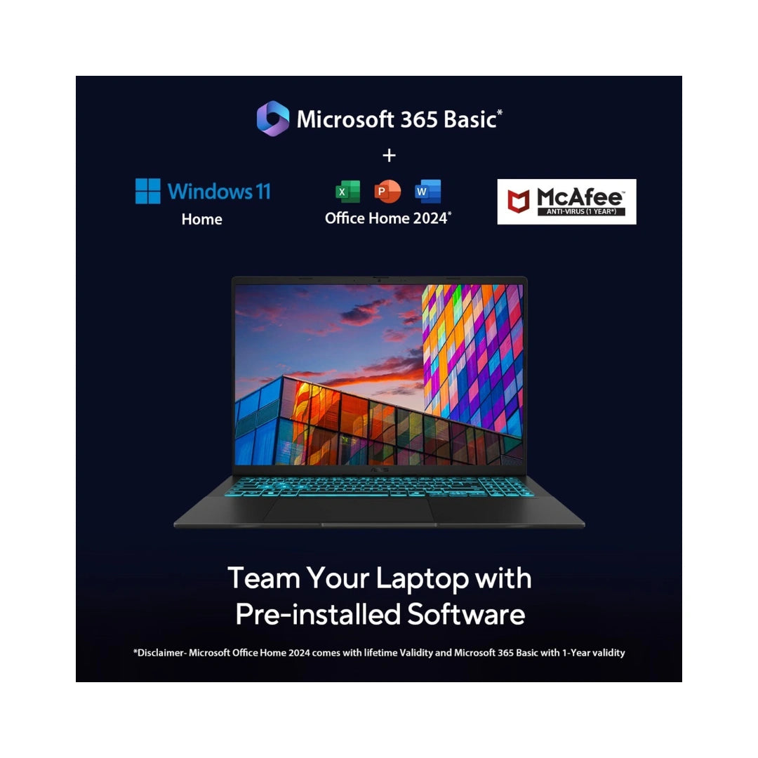 ASUS Gaming V16 | 16GB/512GB/SSD | Intel® Core™ 5 Processor | Intel® Graphics | 1080p FHD Camera With Privacy Shutter | McAfee® 1 Year | Windows 11 Pro for Business