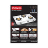 Vidiem 3B Stainless Steel Tusker Gas Stove | Dura Forged Brass Burners | Heavy Duty Brass Burners | Widely Spaced Burners | Extra Large Cooking Surface