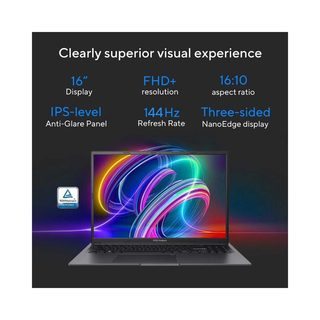 ASUS VIVOBOOK 16X | 16 inch Display | Intel® Core™ i5-12500H Processor | 720p HD Camera With Privacy Shutter |  16:10 Aspect Ratio | 144Hz Refresh Rate | Windows 11 Home
