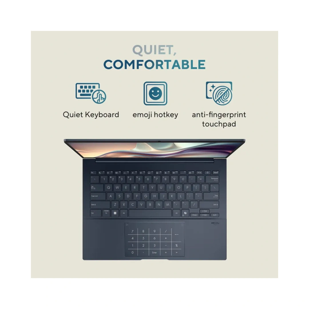 Asus Zenbook 14 OLED UX3405CA-PZ162WS | Intel® Core™ Ultra 5 Processor | 400nits Brightness | Intel® Arc™ Graphics | 120Hz Refresh rate