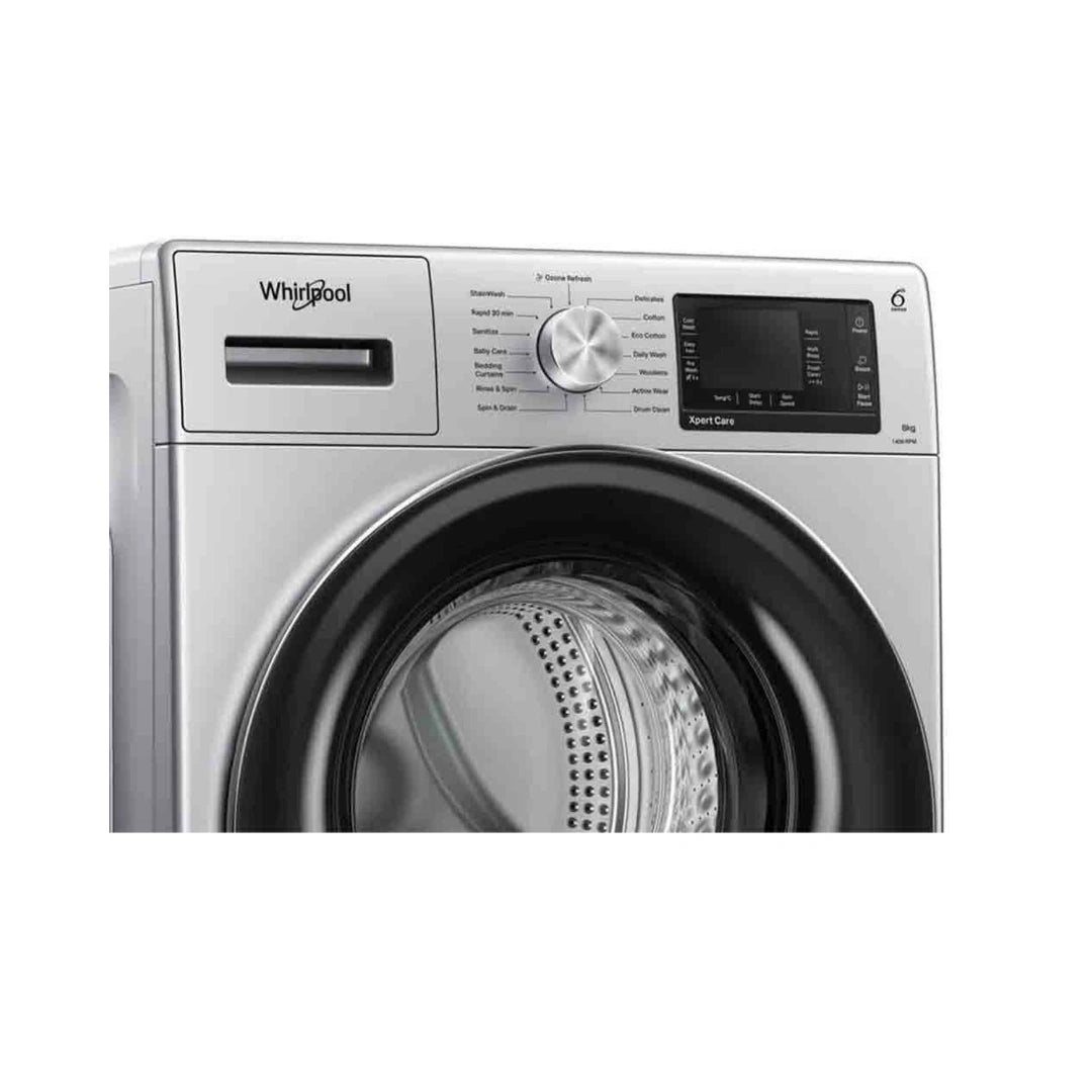 Whirlpool Xpert Care 8kg 5 Star Front Load Washing Machine | Ozone Air Refresh Technology | SteamWash Technology | LED + Touch