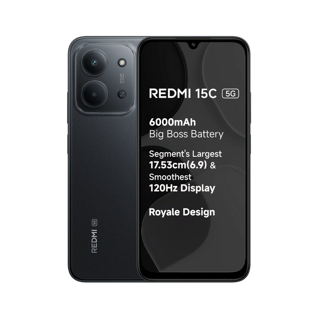 Redmi 15C 5G | MediaTek Dimensity 6300 | Hyper OS | 50MP Main Camera | 8MP Front Camera | 6000mAh Battery