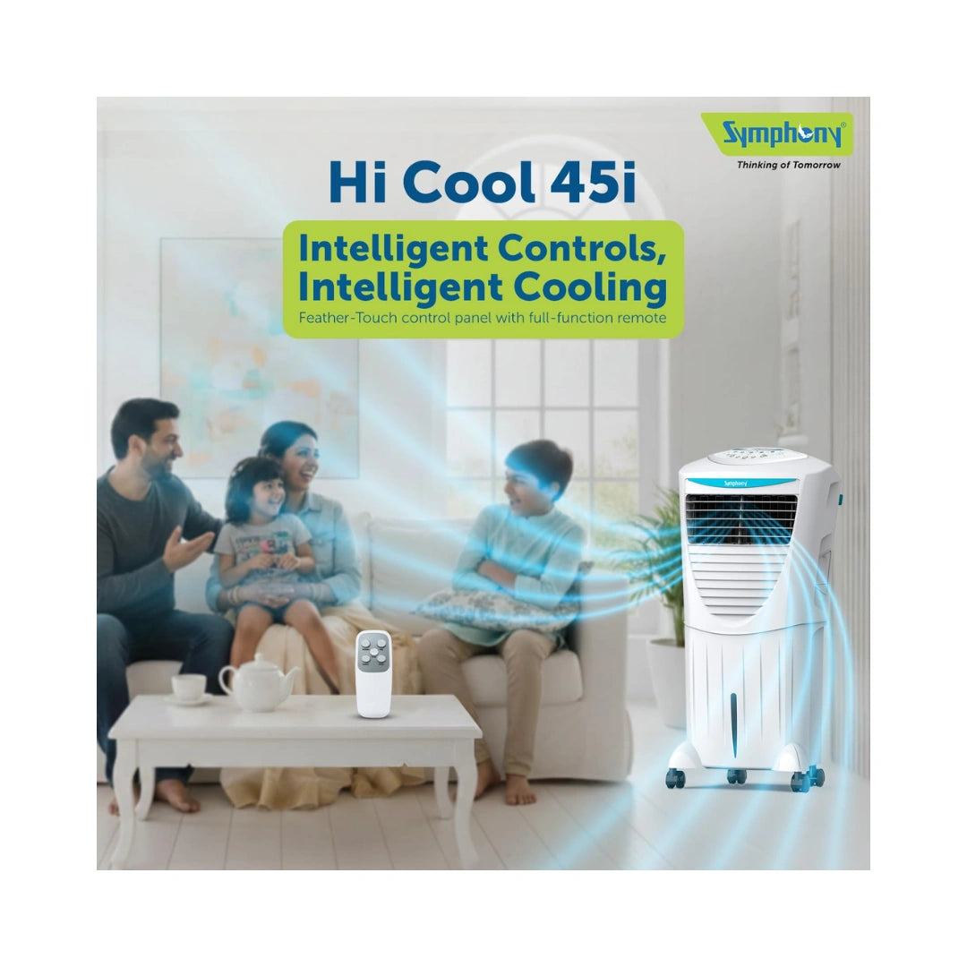HiCool 45i Room Air Cooler | Remote Control With Timer | Honeycomb Pad | Cool Flow Dispenser For Uniform Cooling |