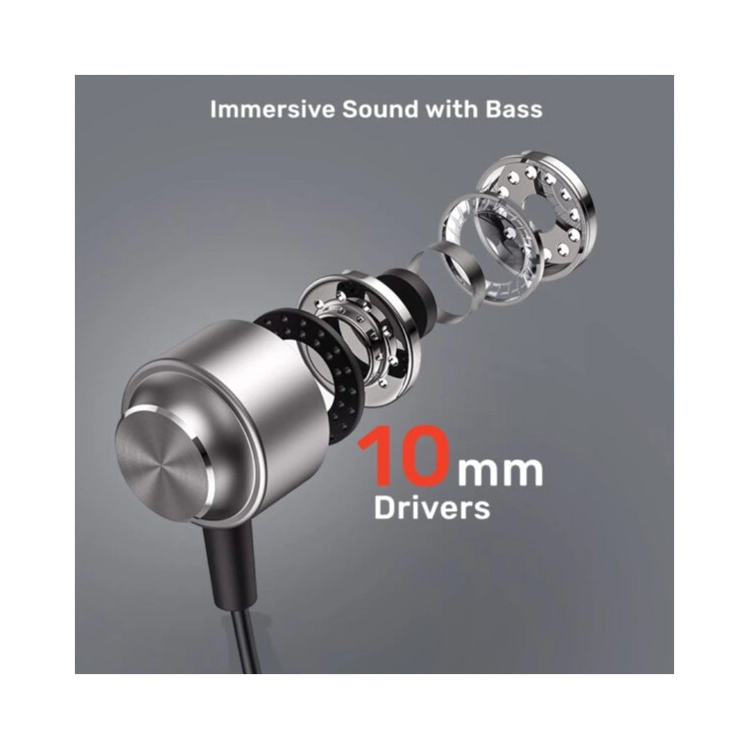 ByMuse Virgo Neckband | IPX5 Sweatproof | Integrated Voice Changer | Calls or Notifications | Type-C Fast Charging