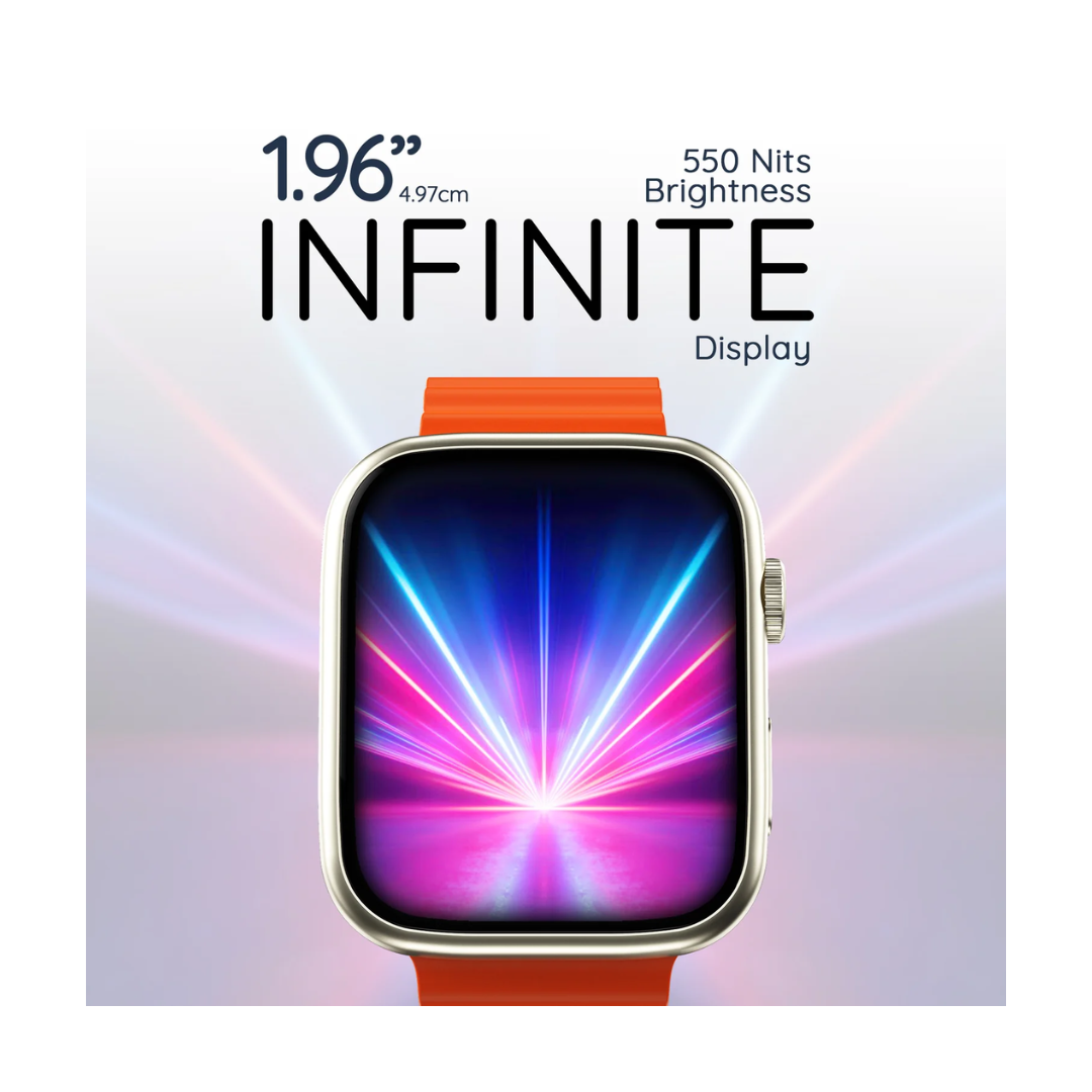Pebble Trio Smart Watch - 1.96 Inch Infinite Display