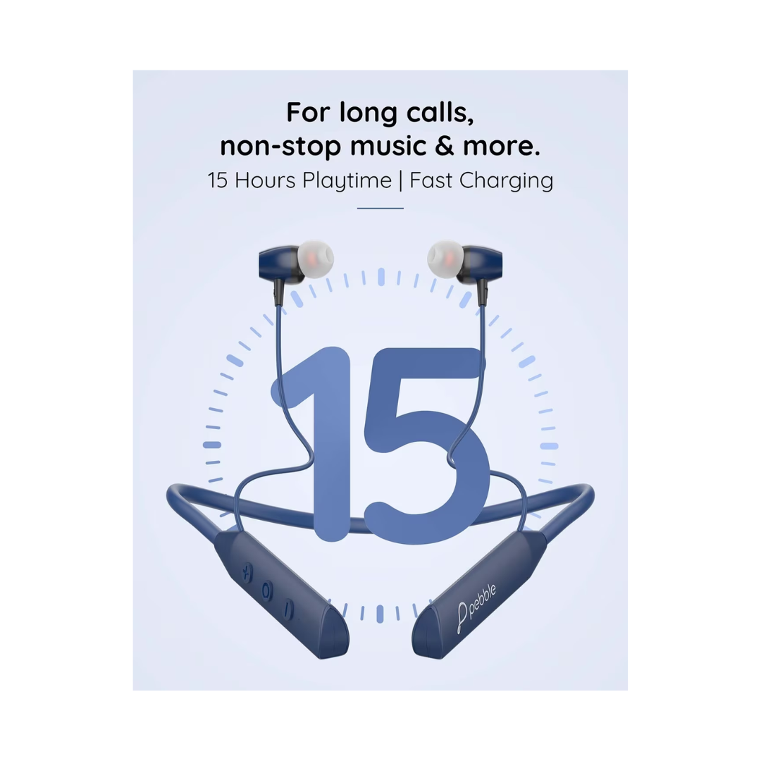 Pebble Flex Buzz Bluetooth Neckband - Battery Backup