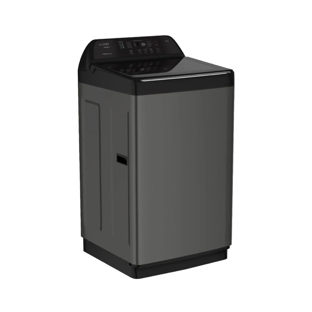 LLOYD 8 Kg 5 Star Fully Automatic Top Load Washing Machine | 8 i-Sense Technology | Puro Drum | Soft Close Glass Lids | Zero (Low) Pressure Technology