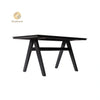 Goodwood Silcy 1+4 TW 4 Seater Dining Table Set | Rubber Wood | Table Top Material: Glass Top |