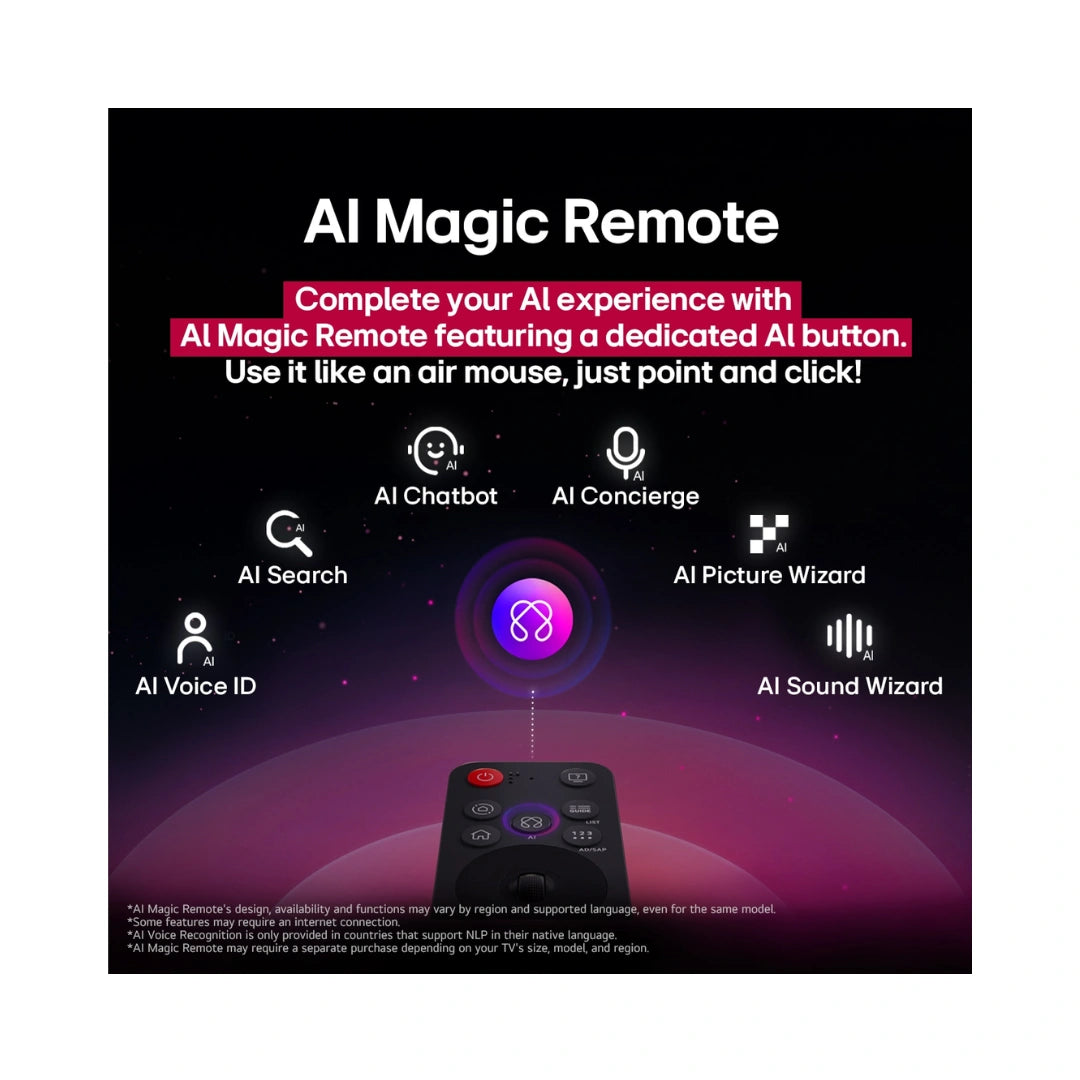 LG | 55 Inches 4K UHD Smart TV with AI Processor & Dolby Atmos | α7 AI Processor 4K Gen8 | 4K Super Upscaling | α7 AI Sound Pro