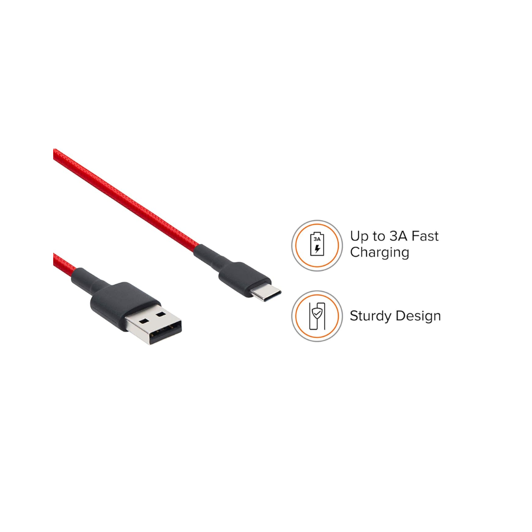 MI Braided Type-C Cable - 3A Fast Charging