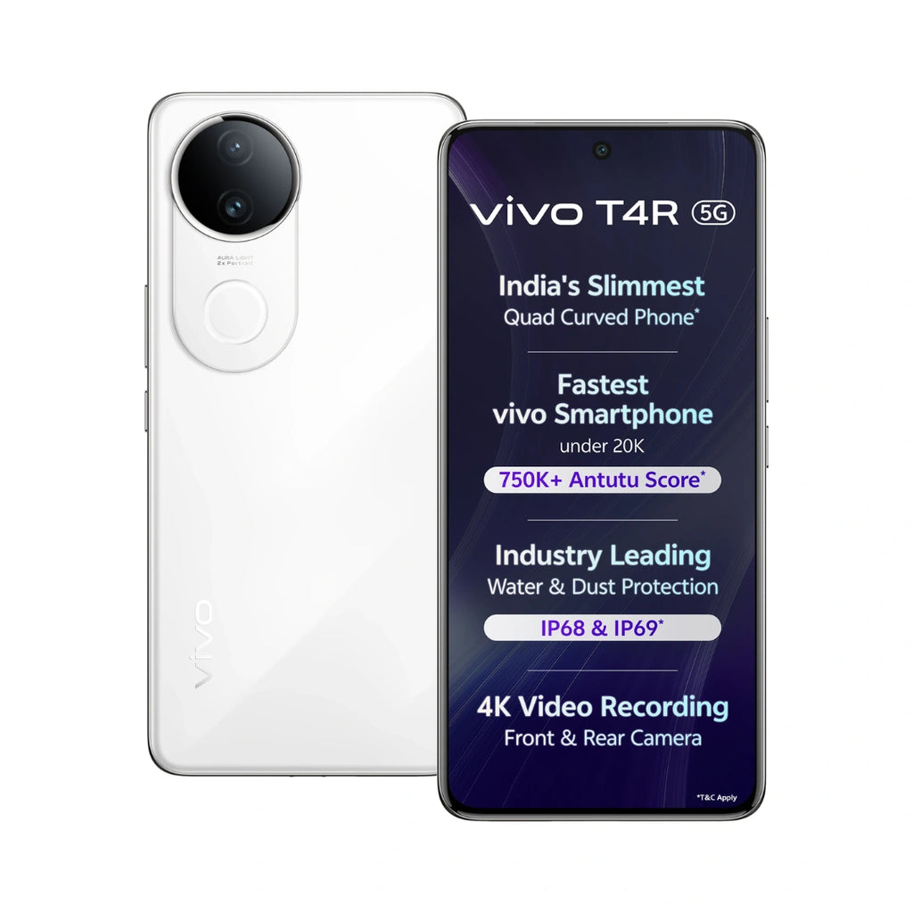 Vivo T4r 5G | 6.67 inches AMOLED Display | Android 15 | Funtouch 15 | MediaTek Dimensity 7400 | 50MP Rear Camera | 32MP Front Camera | 5700 mAh Battery