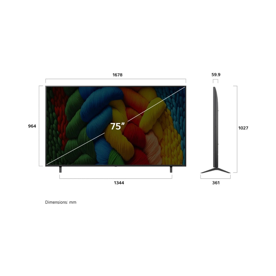 LG 189 cm (75) NanoCell TV |  AI Brightness Control  | Dolby Atmos | Game Optimizer |  60 Hz refresh rate