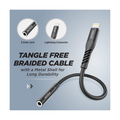 Intex Speed - Lightning to 3.5mm Connector - Tangle Free Braided Cable