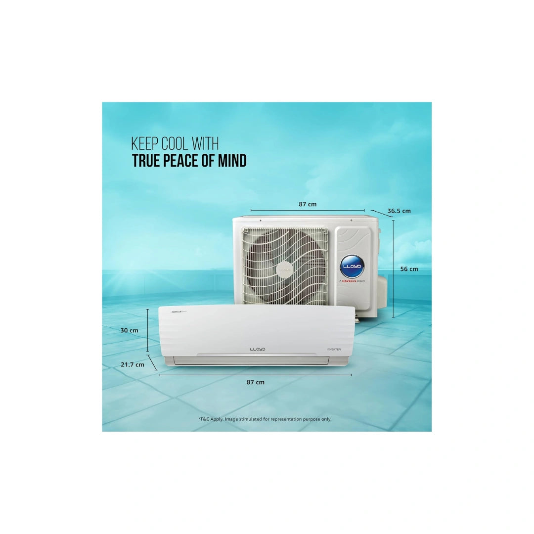 Lloyd 1.5 Ton, 3 Star Element Split AC 1.5 - 3 Star | Golden Fin Evaporator |  WiFi Ready (Optional WiFi)