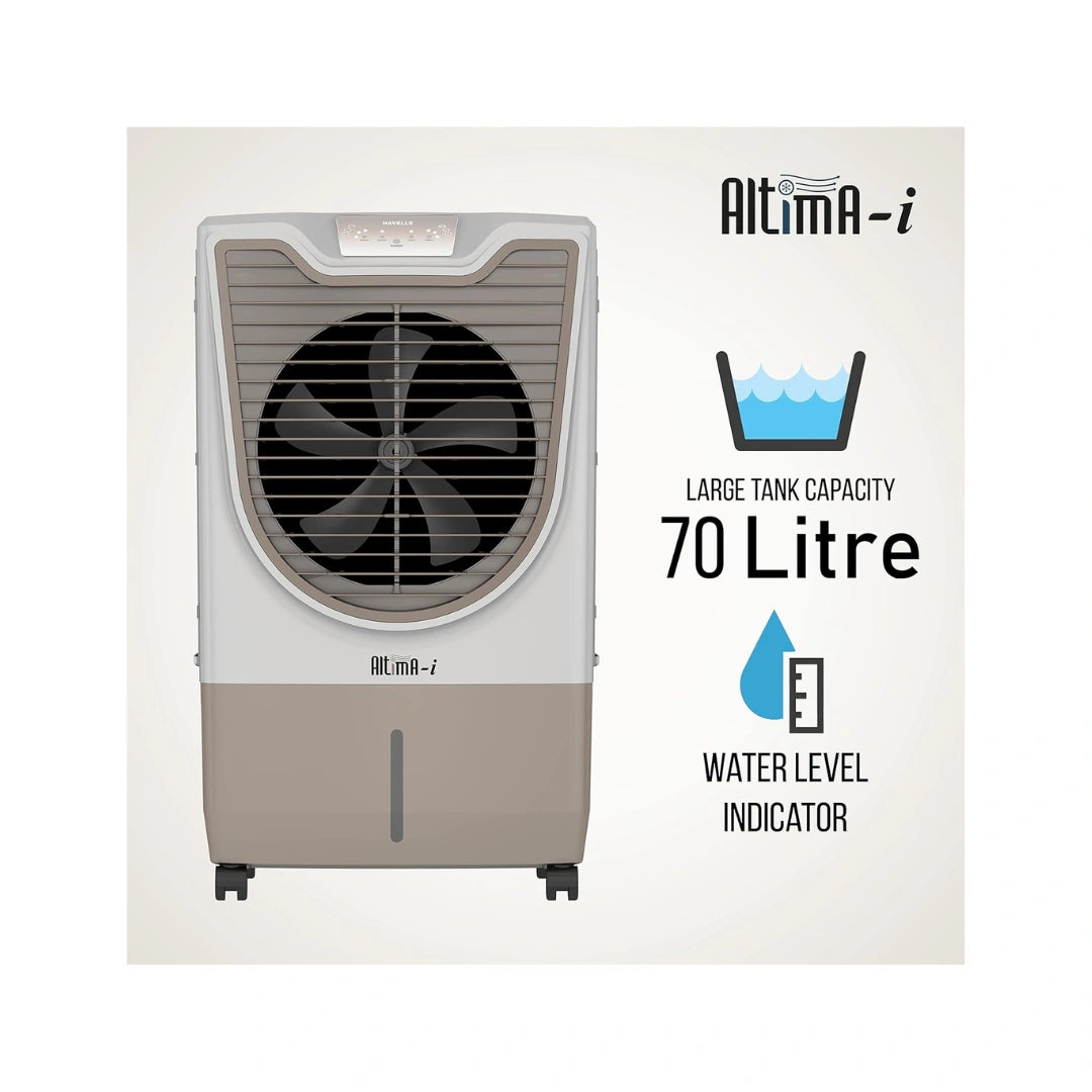 Havells Desert Air Cooler 70 liters | 35 ft Air Throw | ‎Auto Drain | Dust Filter|