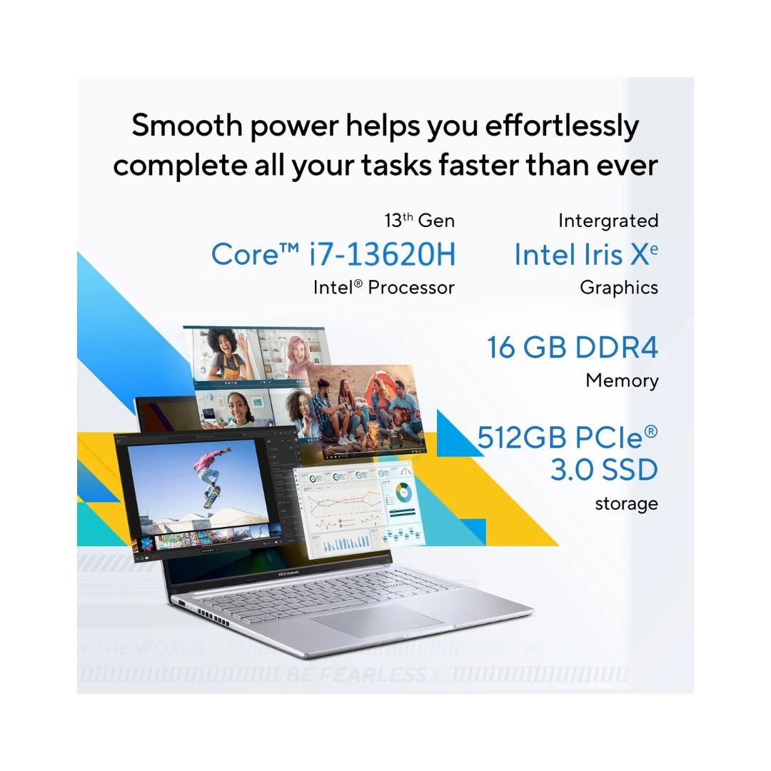 ASUS Vivobook 16 X1605VA-MB1628WS | Intel® UHD Graphics | Intel® Core™ i7-13620H Processor | Windows 11 Home | Bluetooth® 5.3