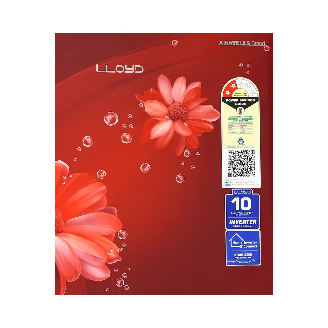 Lloyd 260 L Double Door 2 Star Refrigerator | Inverter Compressor | Frost Free : Auto fridge defrost to stop ice-build up