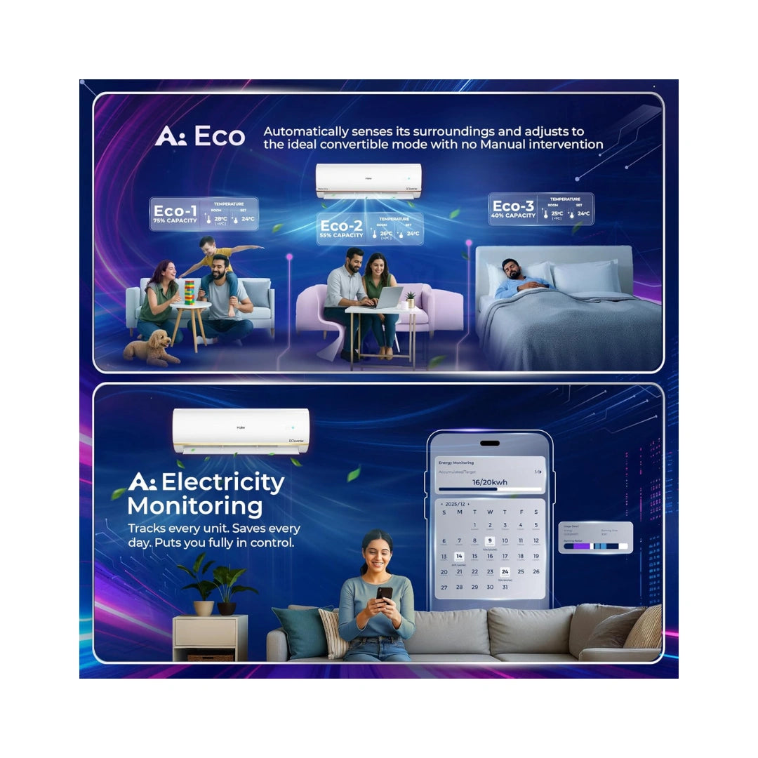 Haier Kinouchi Ultra (1.0) 3 Star AI-ATMOX Smart Split AC