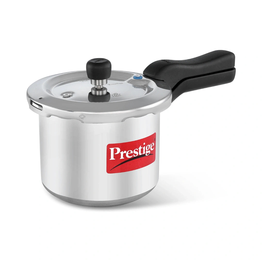 Prestige Svachh Aluminium Pressure Cooker, with Spillage Control | Unique Deep Lid | Optimized Wide Base