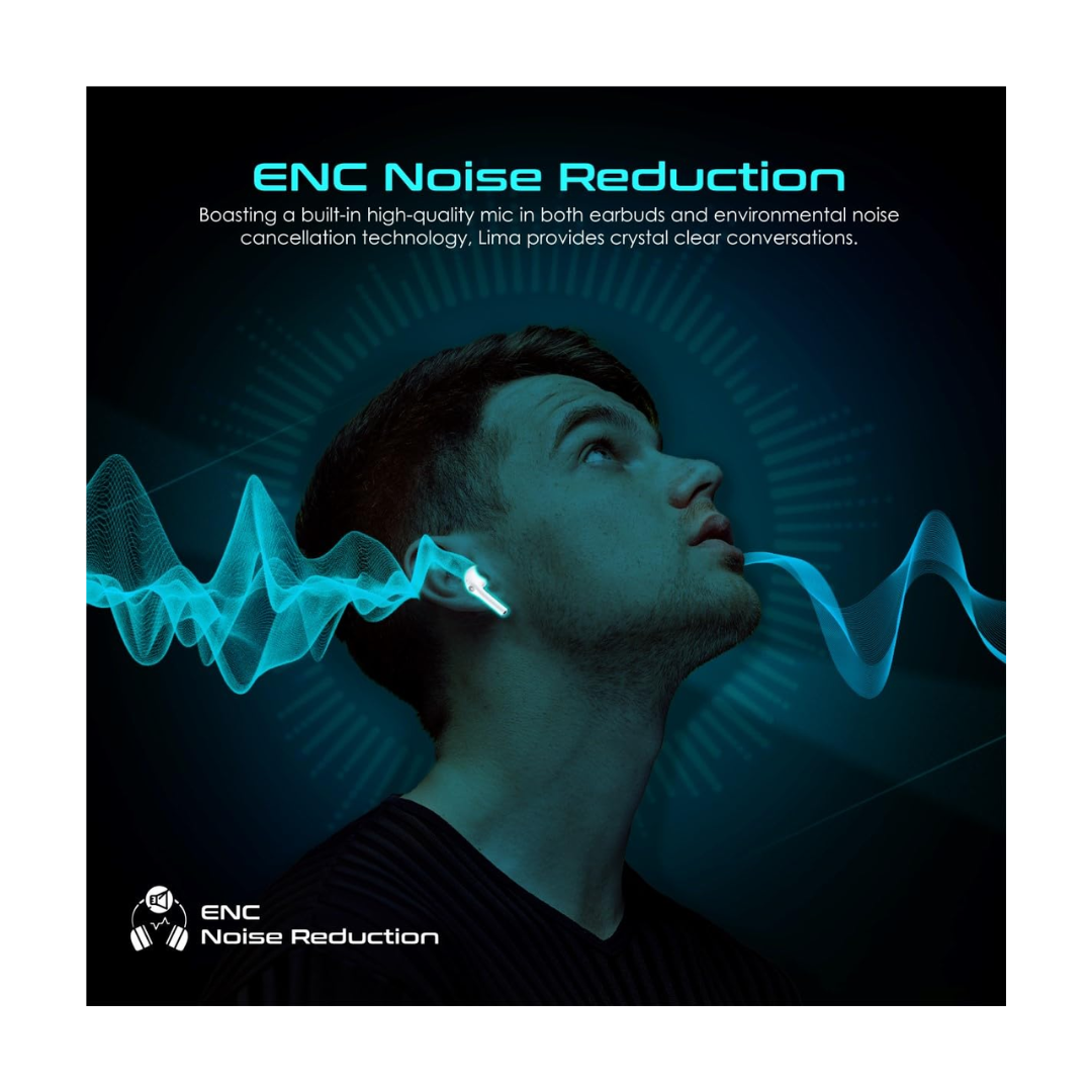 Promate Lima True Wireless Earbuds - ENC Noise Reduction 