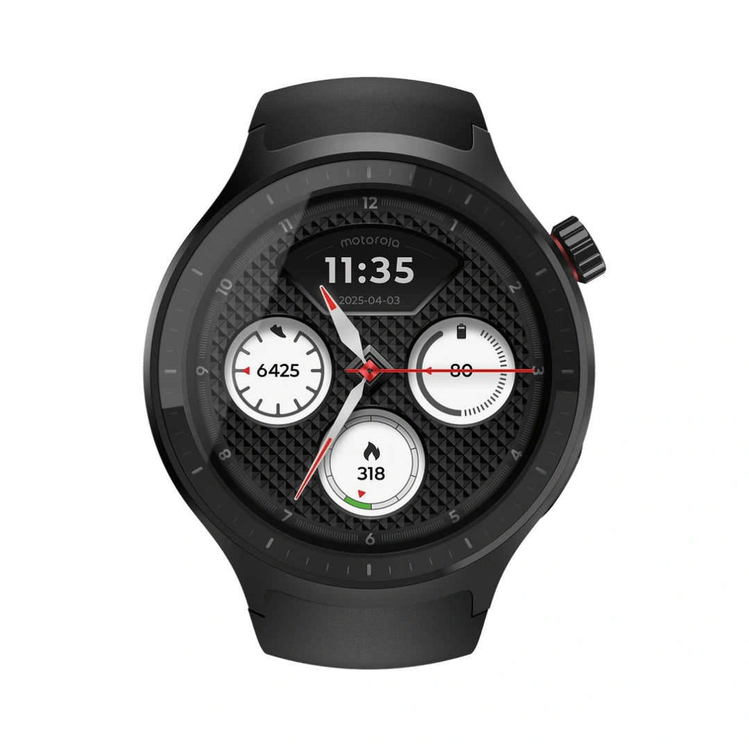 Moto Watch | Display 1.4” Round OLED | Corning® Gorilla® Glass 3 | IP68 Under Water Protection | Up to 13 Days of Battery Life