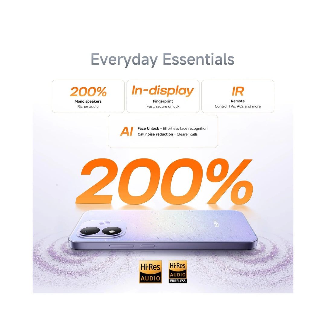 Redmi Note 17 5G | 7.0 inch OLED Display | 120Hz Refresh Rate | Corning® Gorilla® Glass 7i | Snapdragon® 4 Gen 4 | 50MP Rear Camera | 8MP Front Camera | 8000mAh Battery | 45W Fast Charging Support