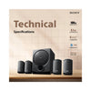 SONY | 4.1ch Home Theatre PC Speaker system with Powerful Subwoofer | 100 W Bluetooth Home Theatre | Wireless, Bluetooth