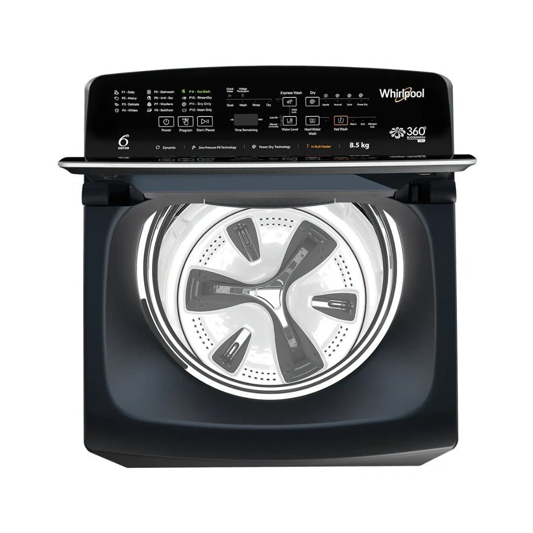 Whirlpool 8.5 Kg 5 Star Top Load Washing Machine | Removes Up to 50 Tough Stains | 360 Bloomwash Technology | Catalytic Soak |  Power Dry Technology | Hard Water Wash