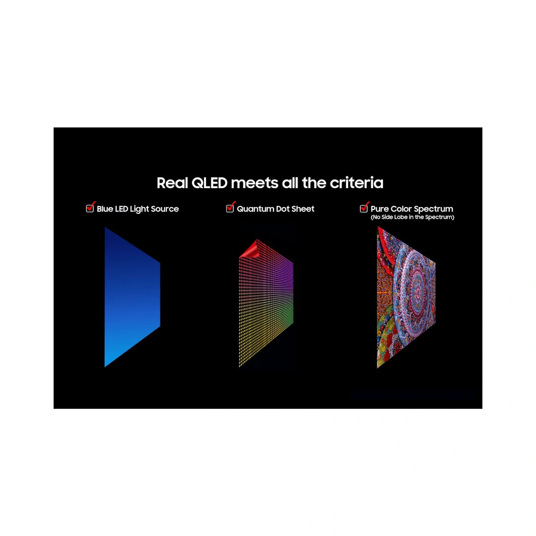 Samsung | 55 inches 4K Ultra HD QLED Smart TV | Q4 AI Processor | Motion Xcelerator | Color Booster Pro | Active Voice Amplifier | Adaptive Sound+