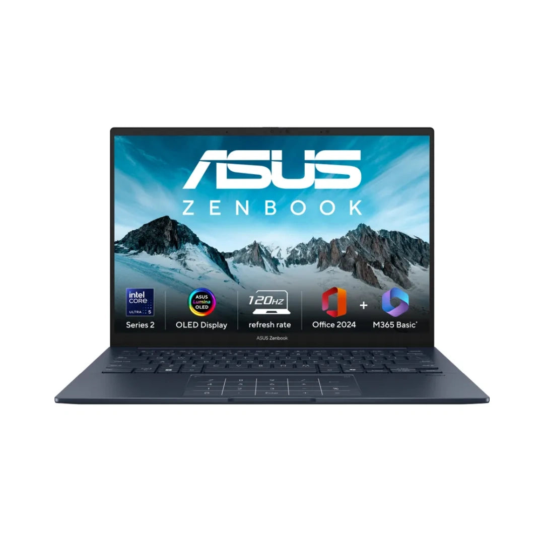 Asus Zenbook 14 OLED UX3405CA-PZ162WS | Intel® Core™ Ultra 5 Processor | 400nits Brightness | Intel® Arc™ Graphics | 120Hz Refresh rate