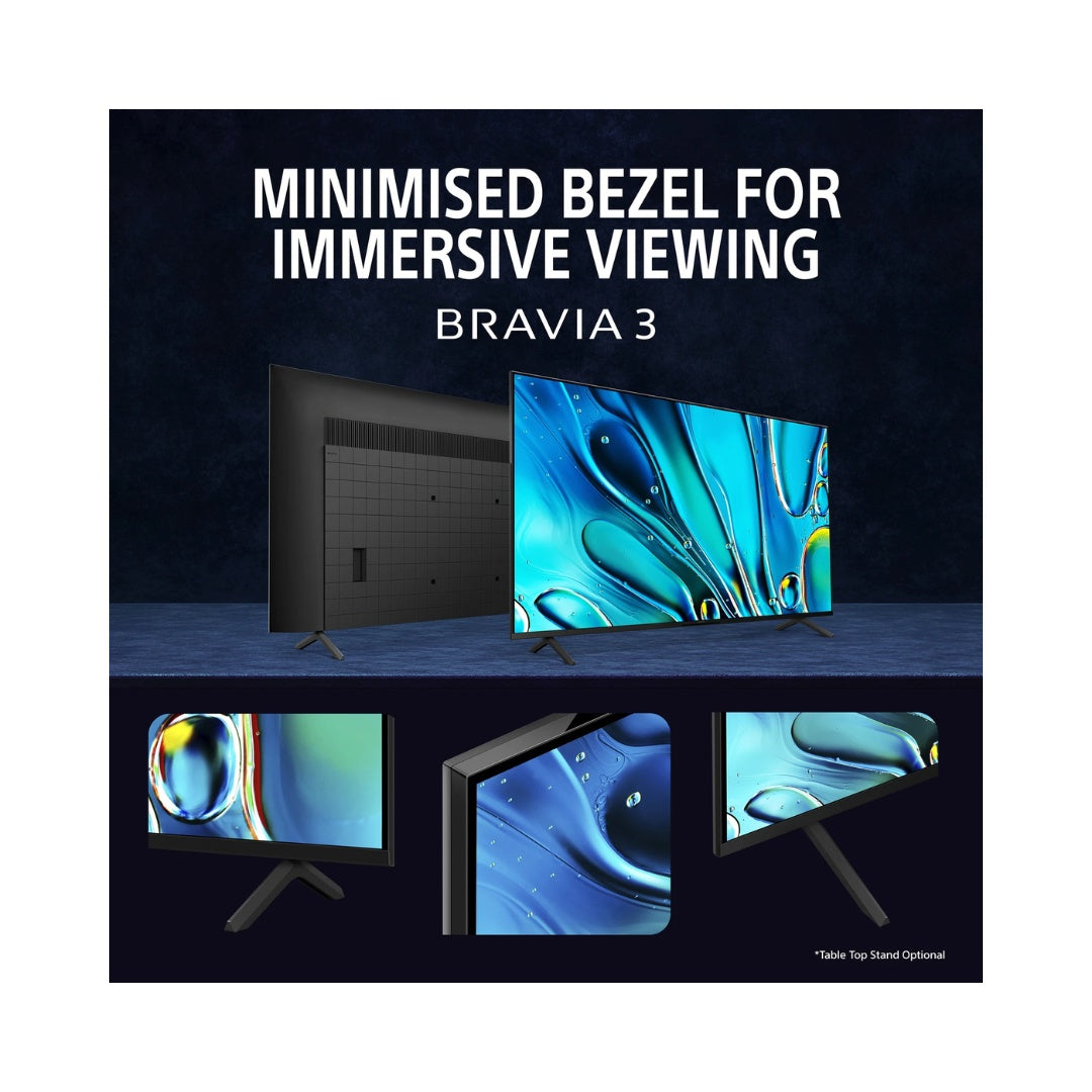 Sony BRAVIA 3 Series (65 inches) 4K Ultra HD AI Smart LED Google TV | 4K HDR Display | Dolby Atmos | 4K HDR Processor X1 Processor | 178 Degrees Viewing Angle