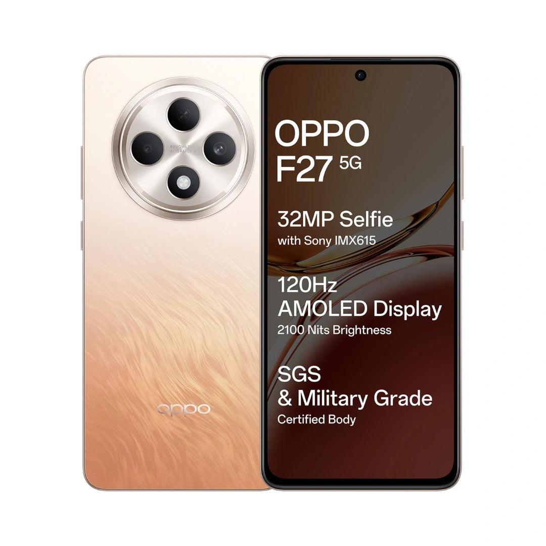Oppo  F27 5G  | 6.67" FHD+ AMOLED Display|32MP Sony IMX615 Selfie Camera |AI Portrait Expert| 45W SUPERVOOC