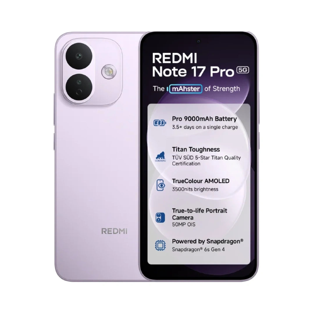 Redmi Note 17 Pro 5G | 6.83 inch AMOLED Display | Xiaomi HyperOS 3 | Android 16 | Snapdragon® 6s Gen 4 | 50MP Main Camera | 16MP Front Camera  | 9000mAh Battery | 67W Fast Charging