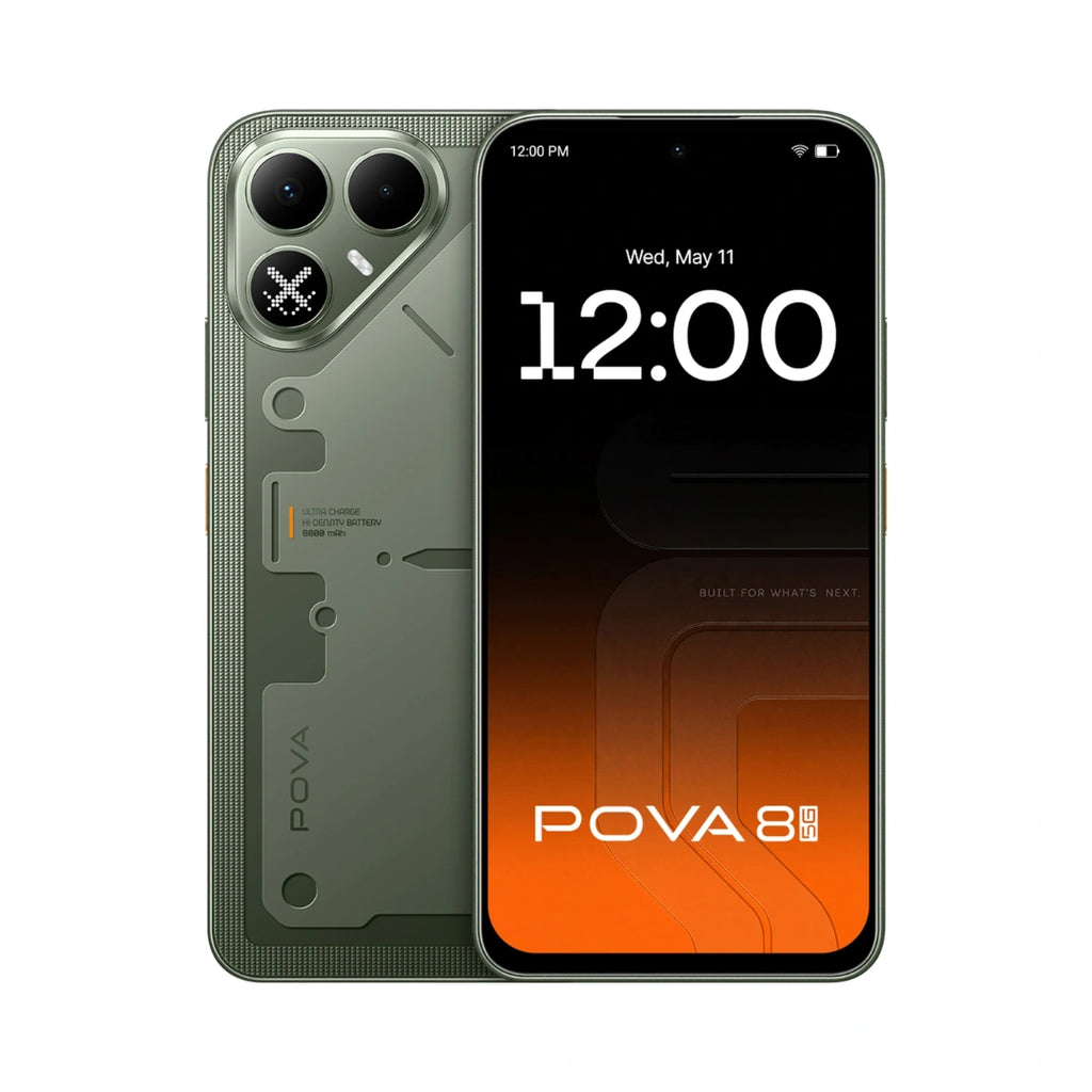 Tecno Pova 8 5G | 6.76 Inches 144Hz IPS LCD Display | Mediatek Dimensity 7100 | 50MP Sony Rear Camera | 13MP Front Camera | IP64 Dust & Water Resistance | 8000mAh Battery | 45W Fast Charging