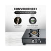 Preethi Blu Flame Gleam Glass Top 2-Burner Manual Gas Stove