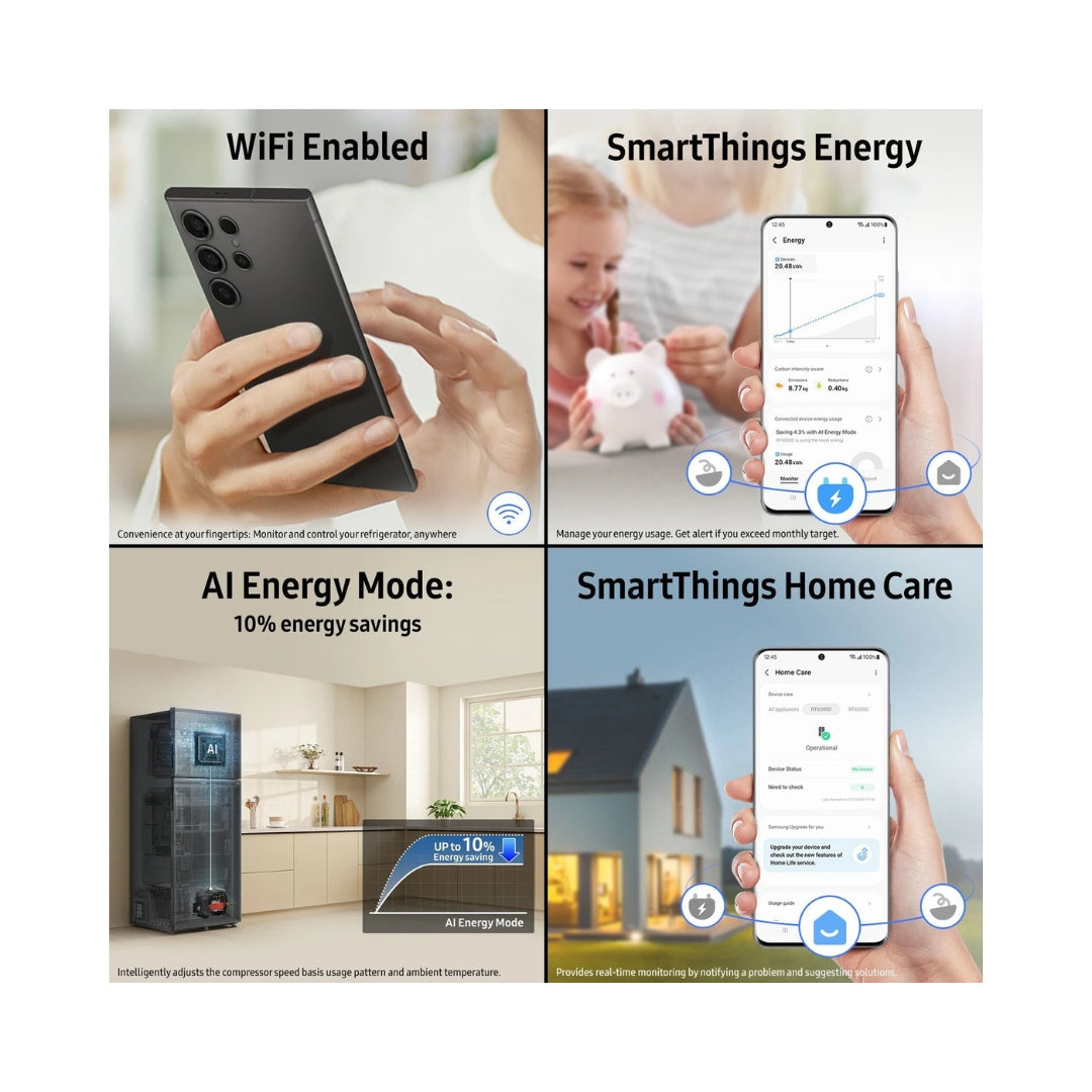 Samsung 330 L, 2 Star BESPOKE AI Refrigerator | Twin Cooling System | Multi Flow Cooling Features