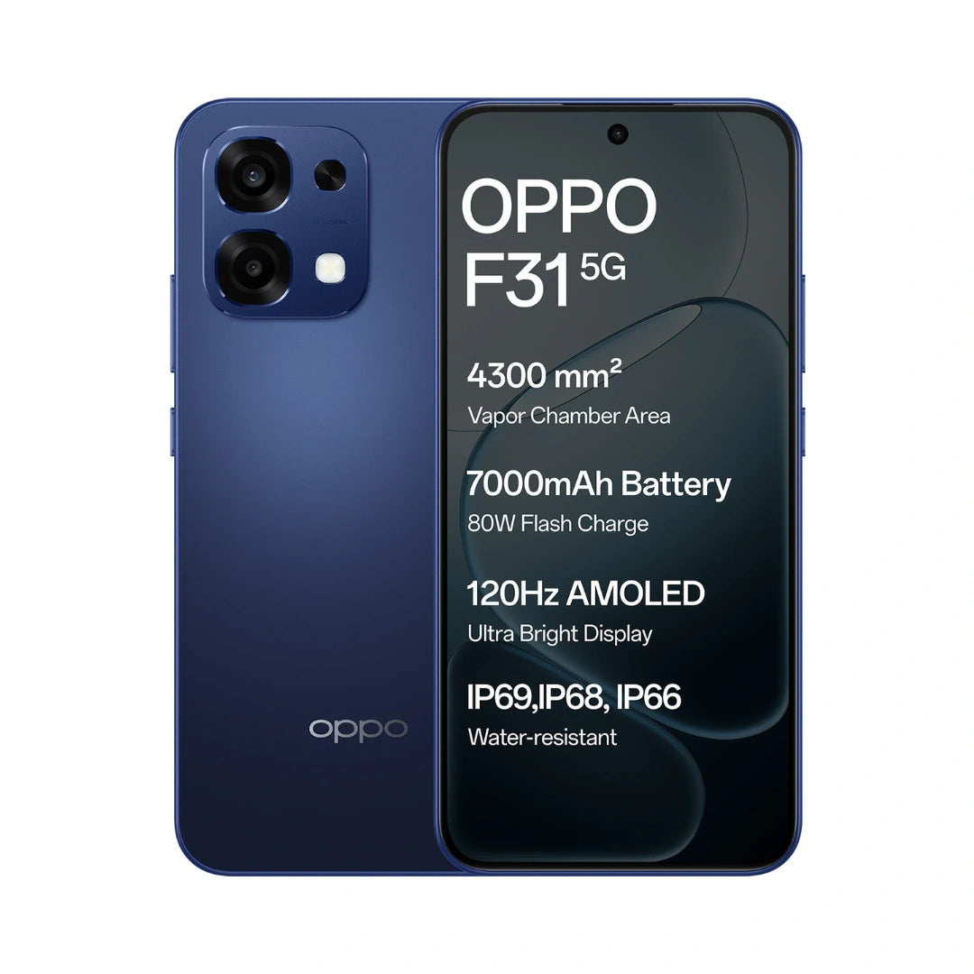 Oppo F31 5G | 6.57 Inchs Display |120HZ AMOLED Display | 50 MP Rear Camera | 16MP Front Camera | Color spectrum sensor, LED flash, HDR, panorama | 7000 mAH Battery