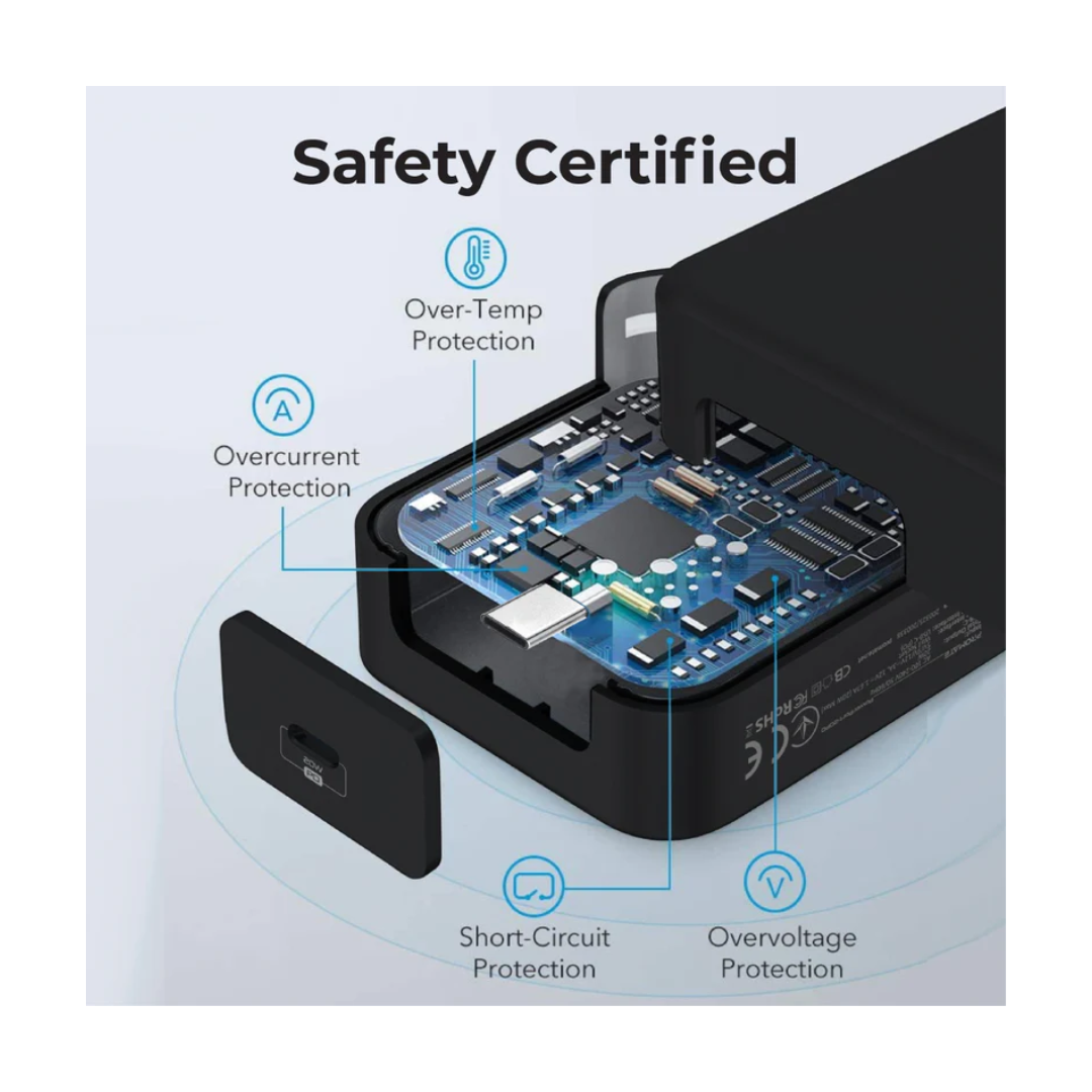 Promate 20W PD Adapter - Safety Certified
