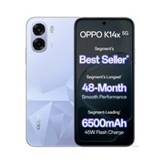 OPPO K14x 5G | 6.75 inches Display | 120Hz Refresh Rate | MediaTek Dimensity 6300 | 50MP Rear Camera | 5MP Front Camera | 6500mAh Battery | 45W SUPERVOOCTM Charging