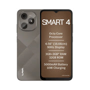 Lava Smart 4 | 6.56 inch QHD Display | UNISOC 9863A Octa-core Processor | 8MP Rear Camera | 5MP Front Camera | 5000mAh Battery | Dual Nano Sim