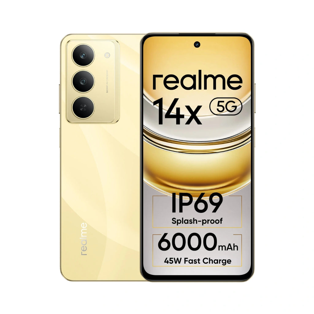 Realme 14x 5G | 6.67" IPS LCD Display | 50MP Rear | 8MP Front Camera | 6000mAh Battery | Dimensity 6300 Processor