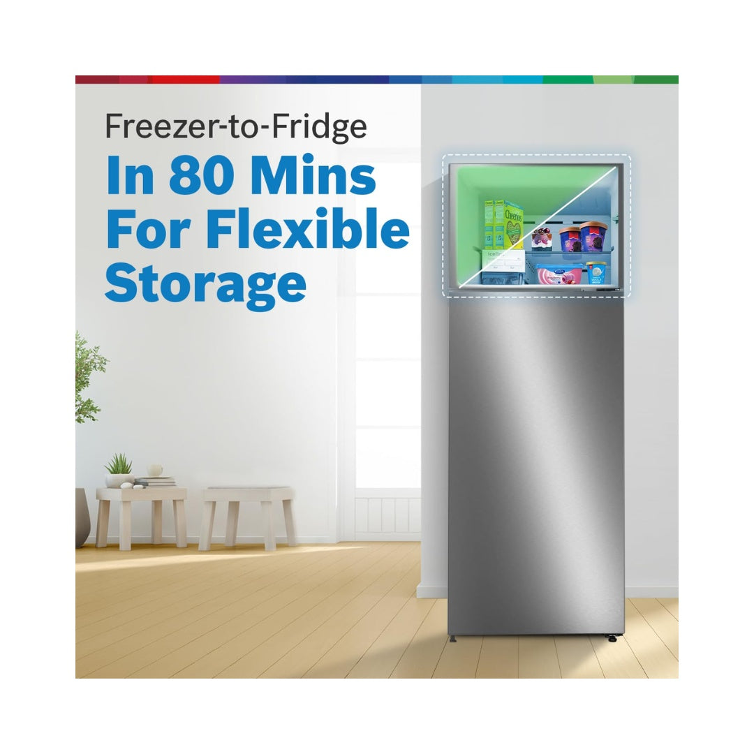 Bosch Convertible- XL Fridge 269L Refrigerator |  3 Star Energy Rating | Double Door Top Freezer |  Vario Inverter compressor