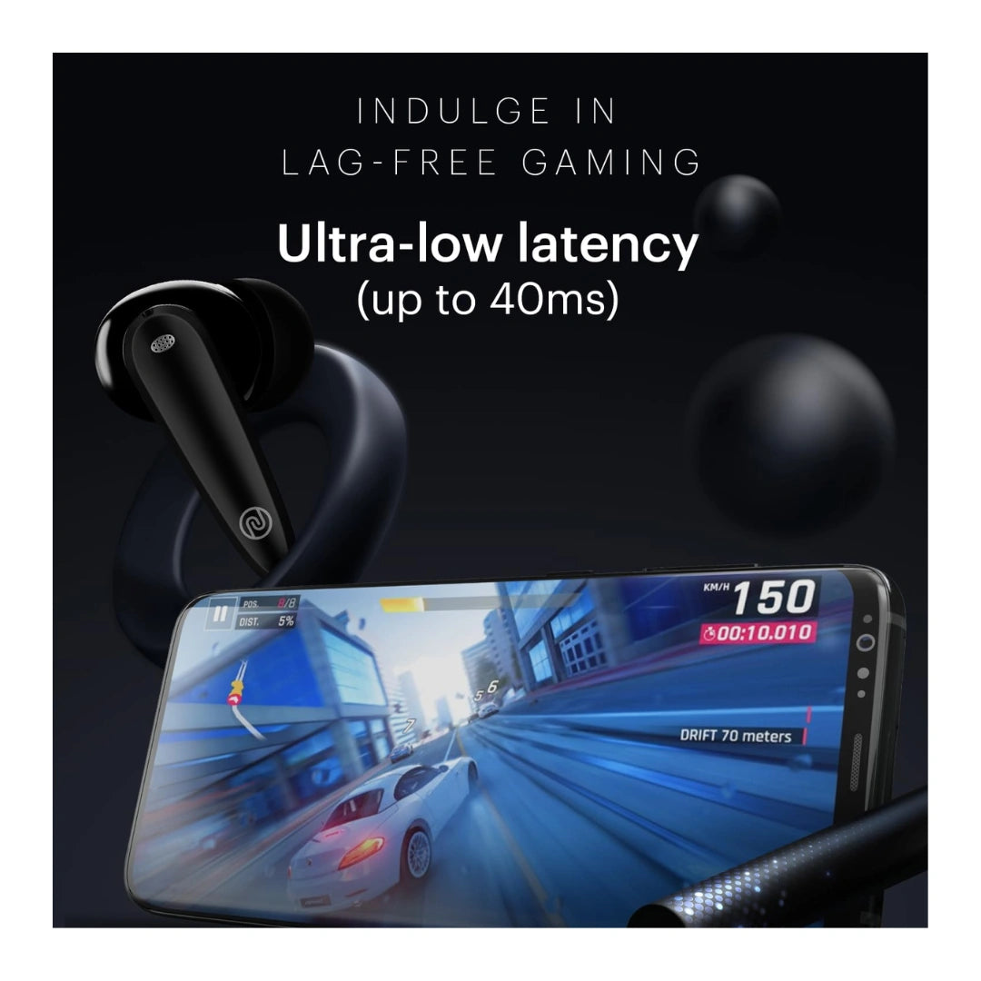 Noise Buds VS106 Truly Wireless in Ear Earbuds with 50H Playtime, Quad Mic with ENC, Instacharge(10 Min=200 Min),Ultra-Low Latency(Up to 40Ms), 10Mm Driver, and BT V5.3