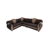 Chikkana Button Corner Sofa  | Rubber Wood |  Seating Capacity 2+1+1(Corner) |