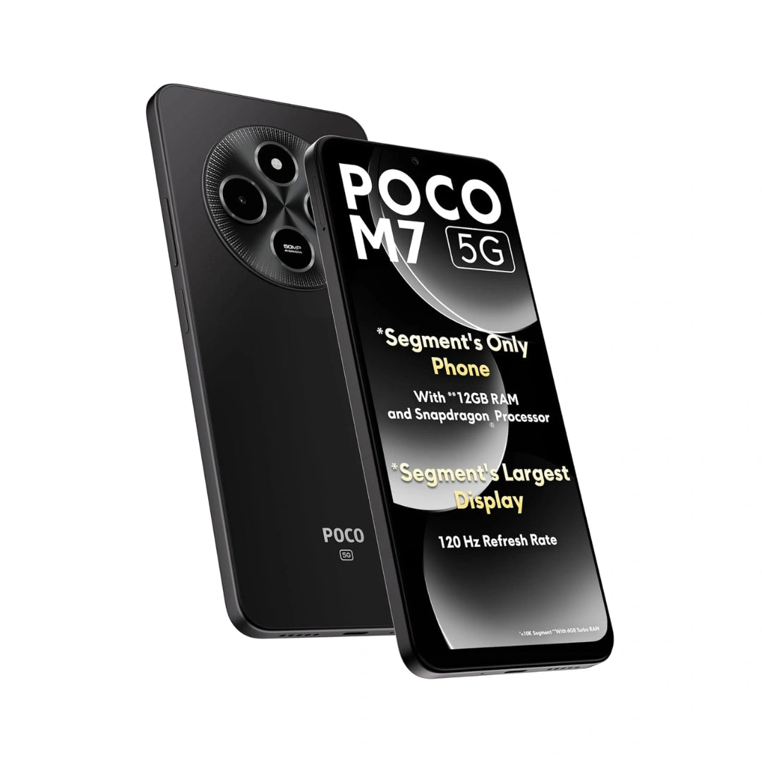 POCO M7 5G | 6.88 inches Display | Snapdragon 4 Gen 2 Processor | 50MP Main Camera | 8MP Front Camera | 5160mAh Battery | 18W Fast Charging