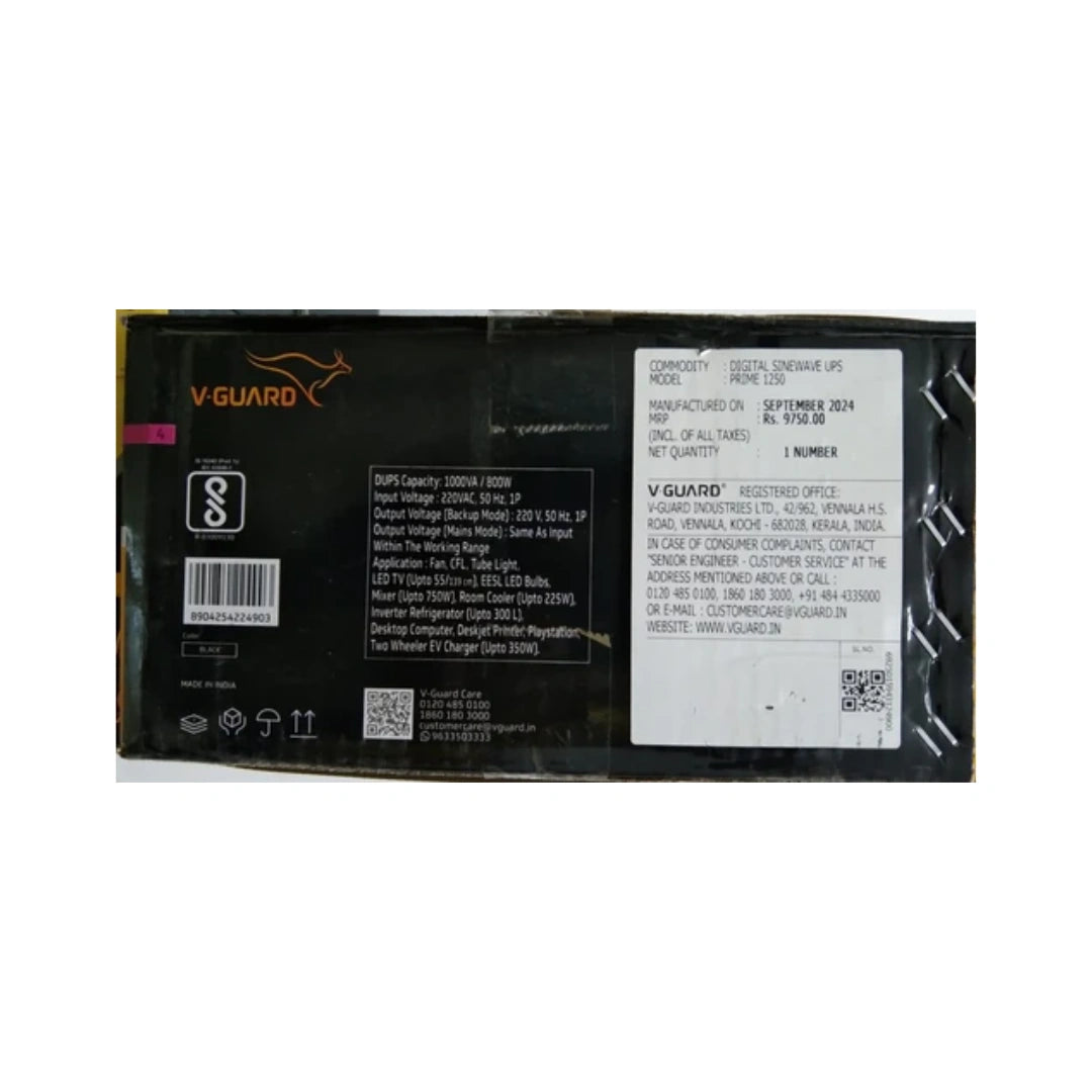 V-Guard  DUPS  Inverter | Versatile Backup Options | Built-in Protections | Overload | Low Battery | Short-Circuit Safety |