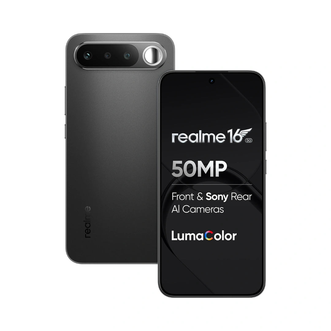 Realme 16 5G | 6.57 inches AMOLED Display 4200nit Peak Brightness | MediaTek Dimensity 6400 Turbo | 50MP Main Camera | 50MP Front Camera | 7000mAh Battery | IP69 Pro Water  Resistance