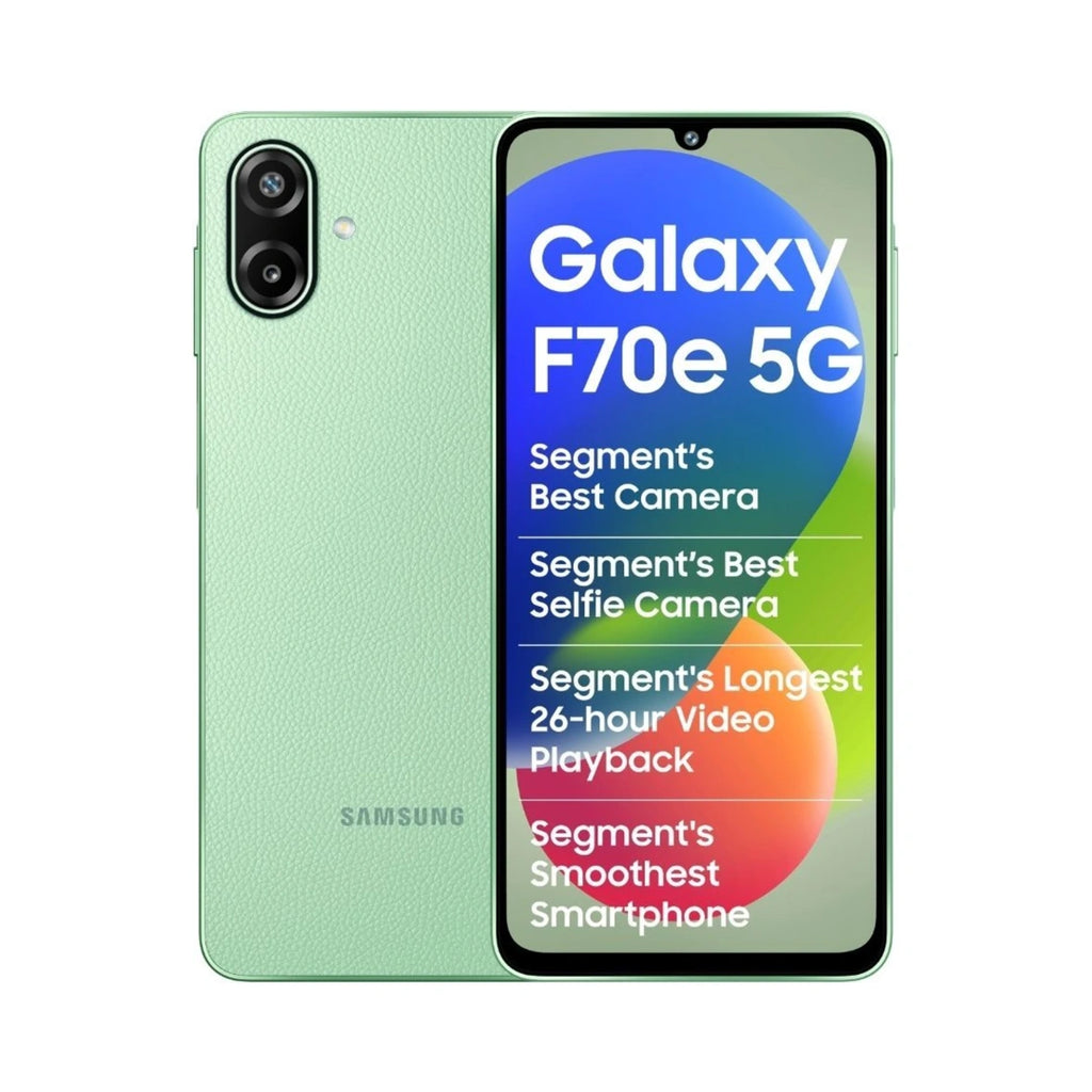 Samsung F70e 5G | 6.7 inch Display | 120Hz Refresh Rate | MediaTek Dimensity 6300 | 50MP Main Camera | 8MP Front Camera | 6000mAh Battery